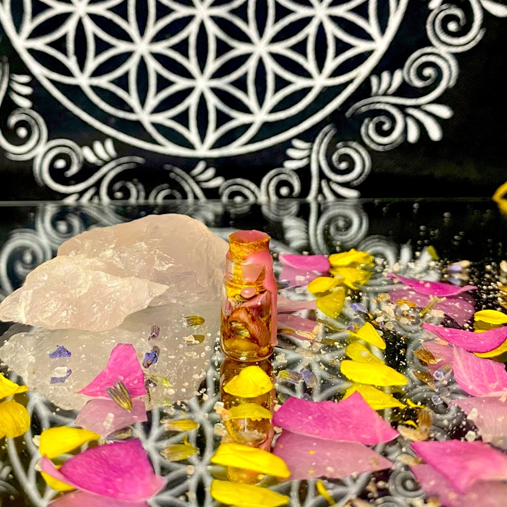 Spell jar necklace for self love